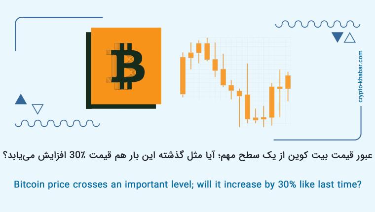 عبور قیمت بیت کوین از یک سطح مهم؛ آیا مثل گذشته این بار هم قیمت ۳۰٪ افزایش می‌یابد؟